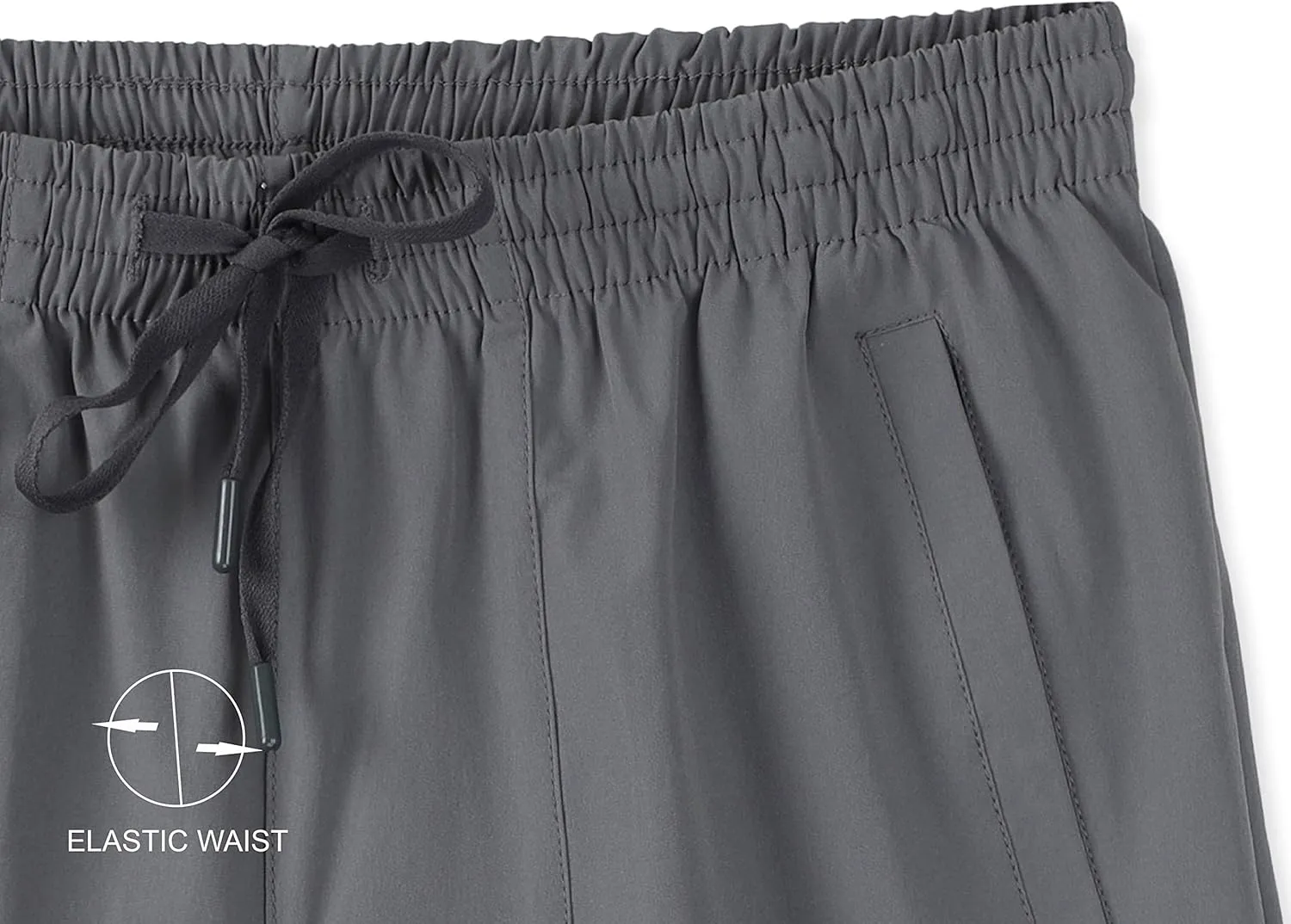 KNQR Men's Performance Lightweight Quick Dry Zip Pockets Slim Fit Stretch Active Golf Jogger Pants