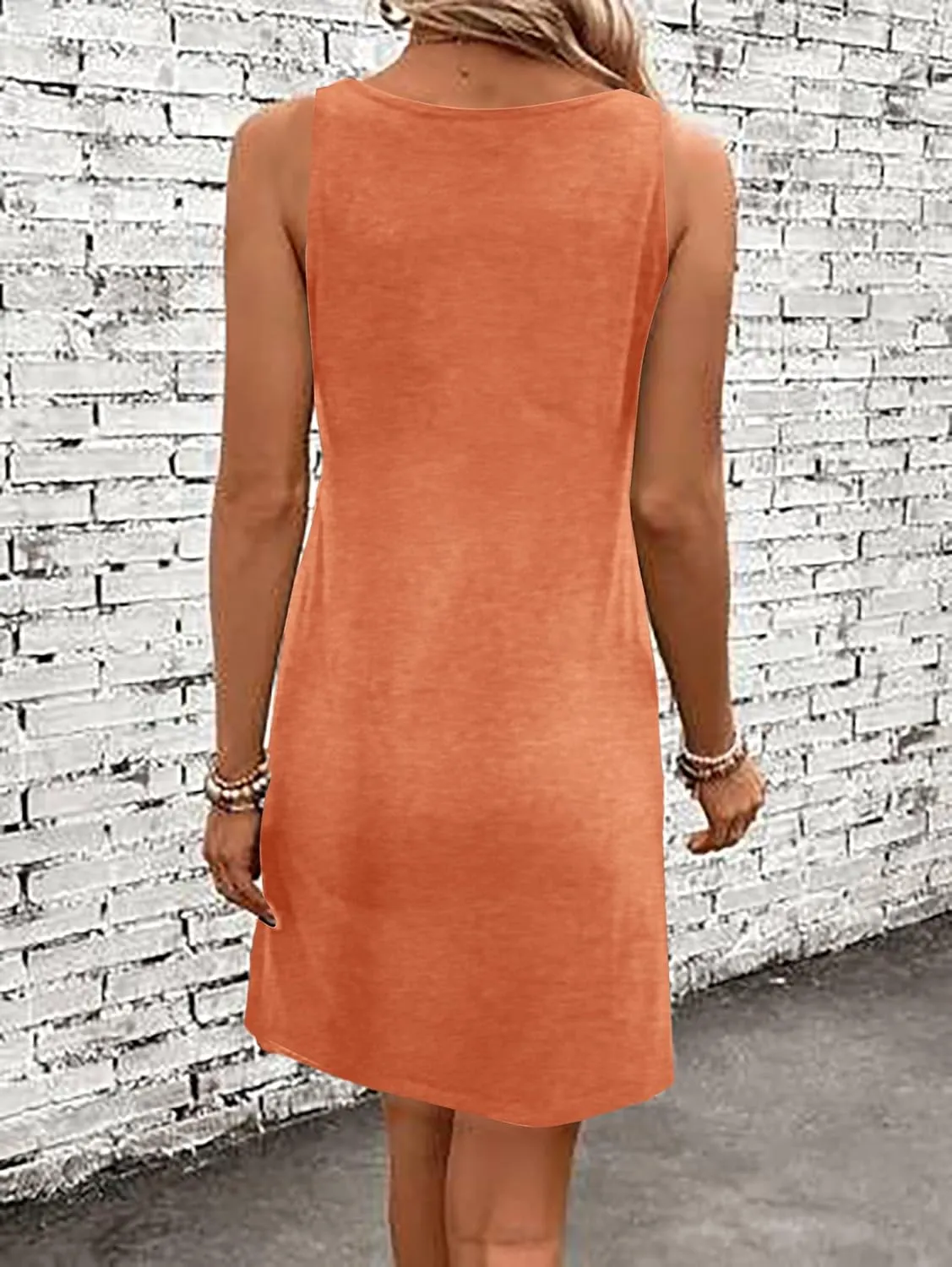LUKYCILD Summer Dress Beach Dresses for Women Casual Mini Tank Sundresses Sleeveless Vacation Hawaiian Dresses