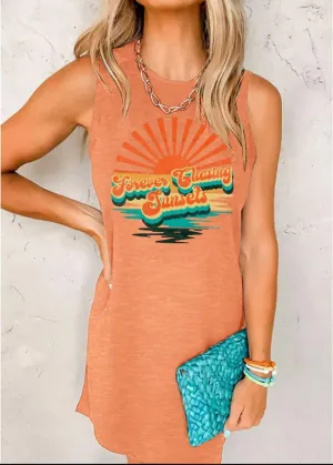LUKYCILD Summer Dress Beach Dresses for Women Casual Mini Tank Sundresses Sleeveless Vacation Hawaiian Dresses