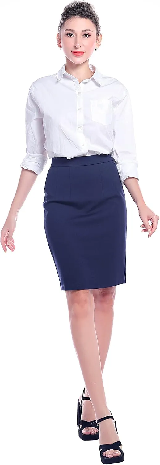 Marycrafts Women's Work Office Business Pencil Skirt
