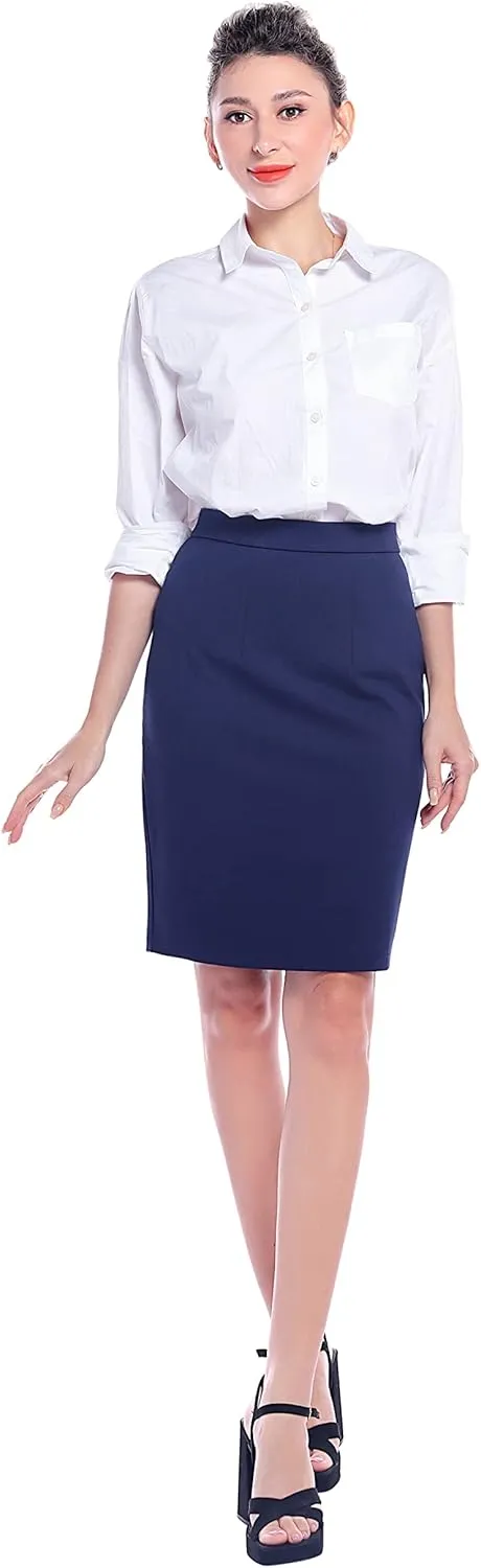 Marycrafts Women's Work Office Business Pencil Skirt