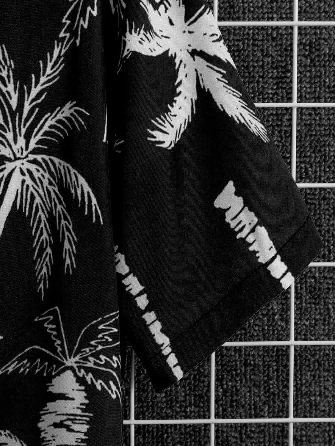 Men's Hawaiian Striped Summer Shirts Button Down Short Sleeve Casual Beach Vacation Shirt