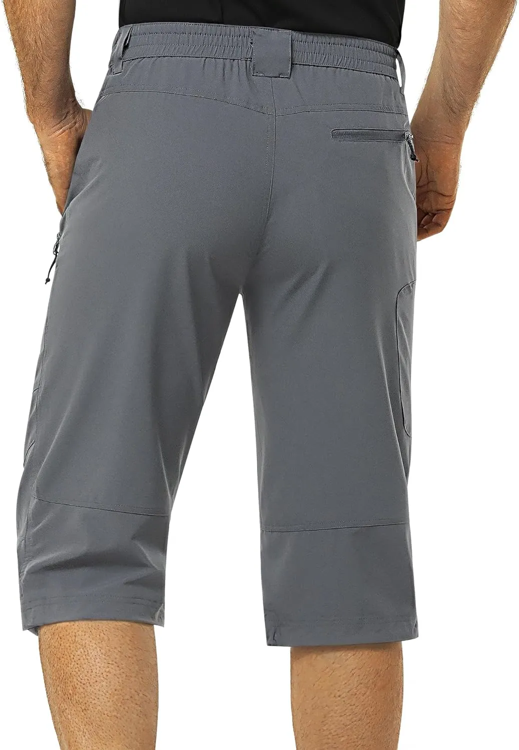 Men's Hiking Golf Capri Pants 3/4 Cargo Quick Dry Lightweight Stretch Below Knee Shorts Pants Travel Casual
