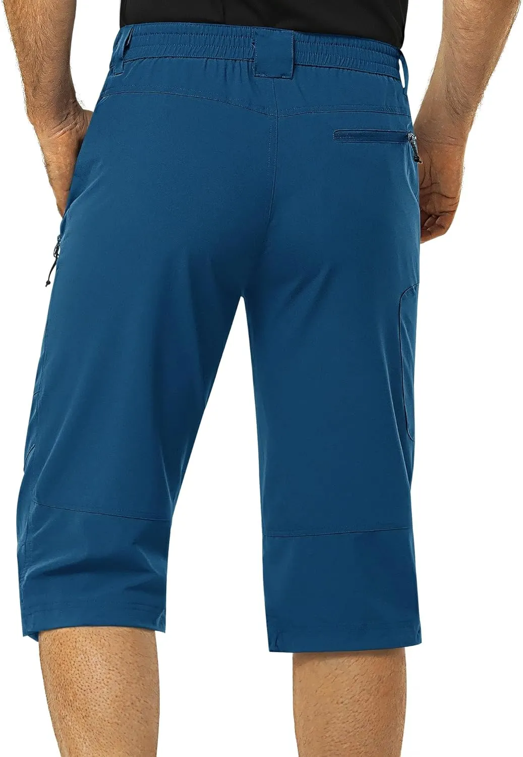 Men's Hiking Golf Capri Pants 3/4 Cargo Quick Dry Lightweight Stretch Below Knee Shorts Pants Travel Casual
