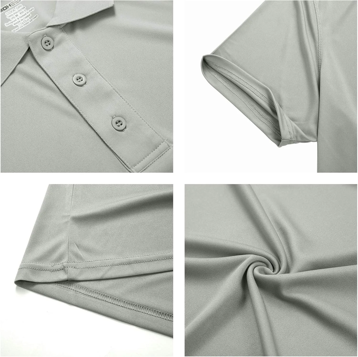 Mens Short Sleeve Golf Polo Shirts Dry Fit Moisture Wicking Performance Casual Sports Polo Shirts for Men