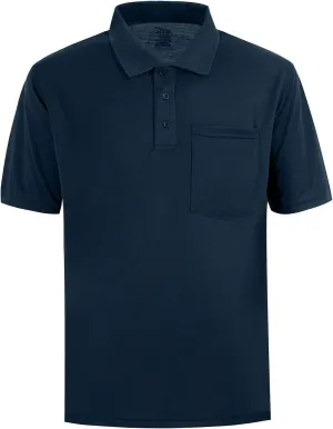 Men's Short Sleeve Polo Shirt Moisture Wicking Performance Dry Fit Golf Polo with Pocket