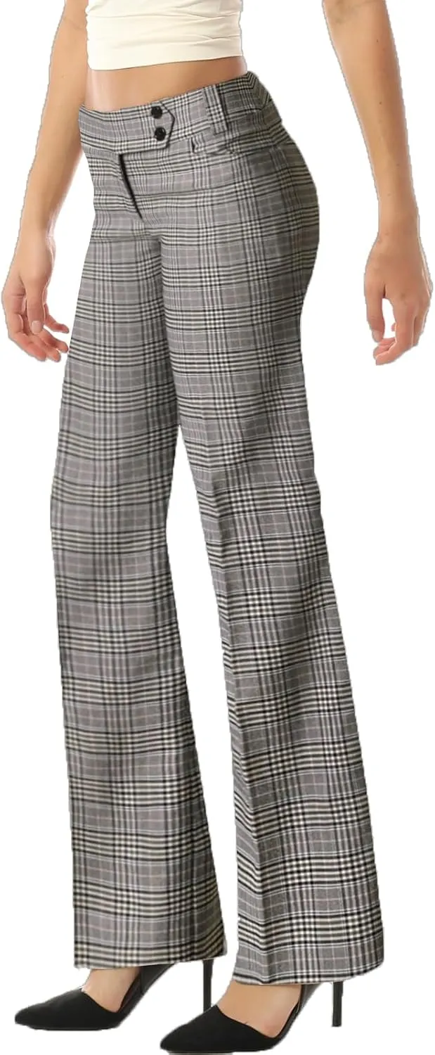 MixMatchy Women's Ultra Stretch Lux Comfort with Flex Motion Bootcut Dress Pants Work Business Office Trousers