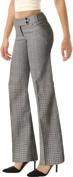 MixMatchy Women's Ultra Stretch Lux Comfort with Flex Motion Bootcut Dress Pants Work Business Office Trousers