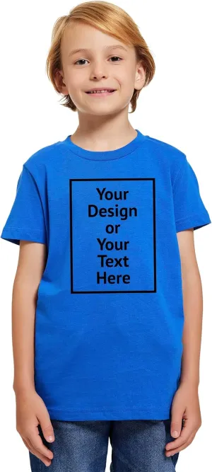 SupaSoft Apparel Kids Personalized Shirt for Boys Girls Youth Custom Tshits 6 to 18 Age Add Your Text Photo Tee