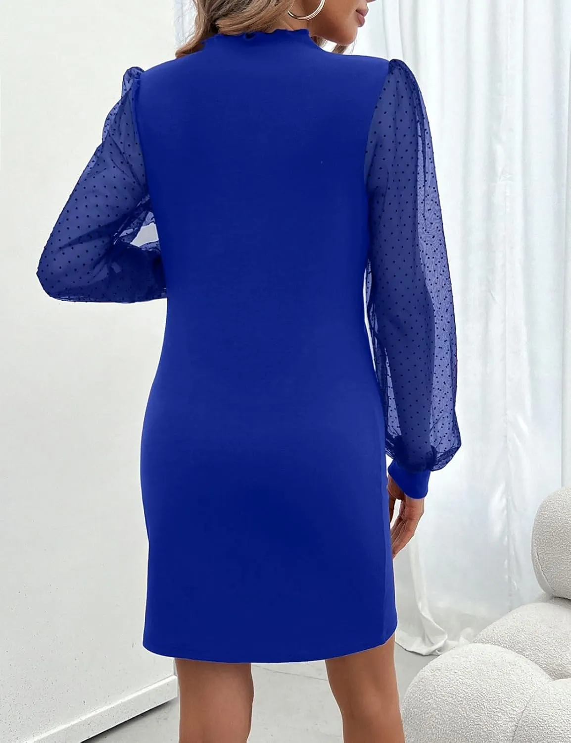 VIMPUNEC Women Fall Long Sleeve Knit Bodycon Dress Wedding Guest Cocktail Date Night Party Mini Dresses